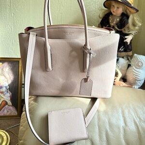 Kate Spade handbag and matching wallet light pink